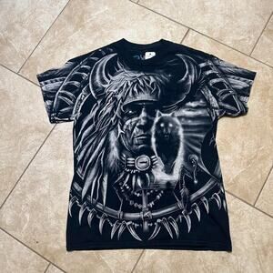 Liquid Blue Native Wolf AOP T-shirt